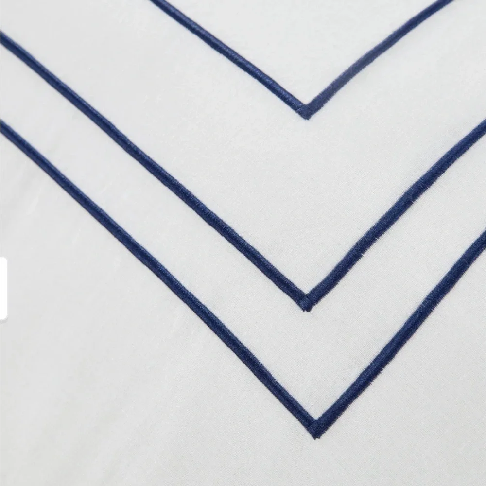 Nautica Alden Embroidered White Duvet Cover Set - Twin